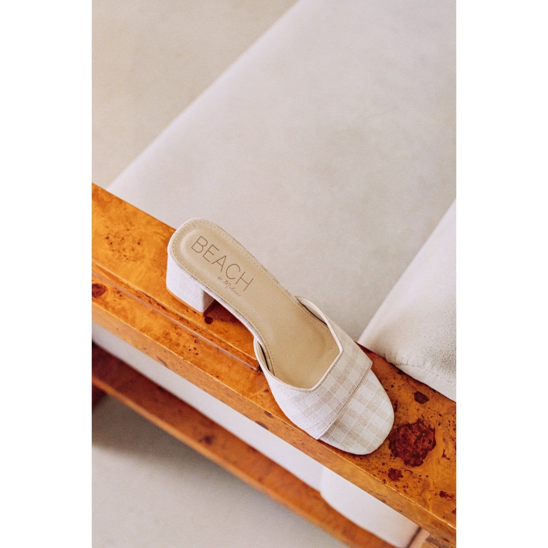 Birdie heeled sandal Natural Check | Matisse Footwear