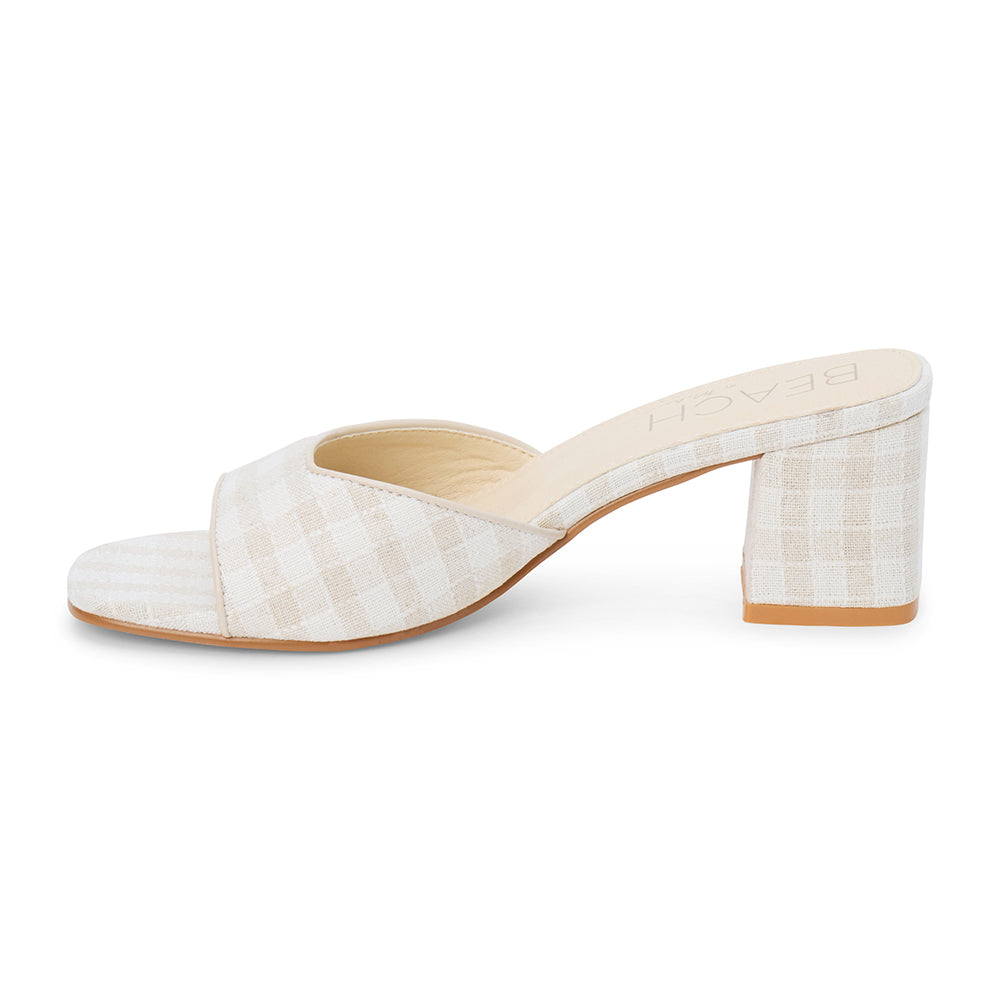 Birdie heeled sandal Natural Check | Matisse Footwear