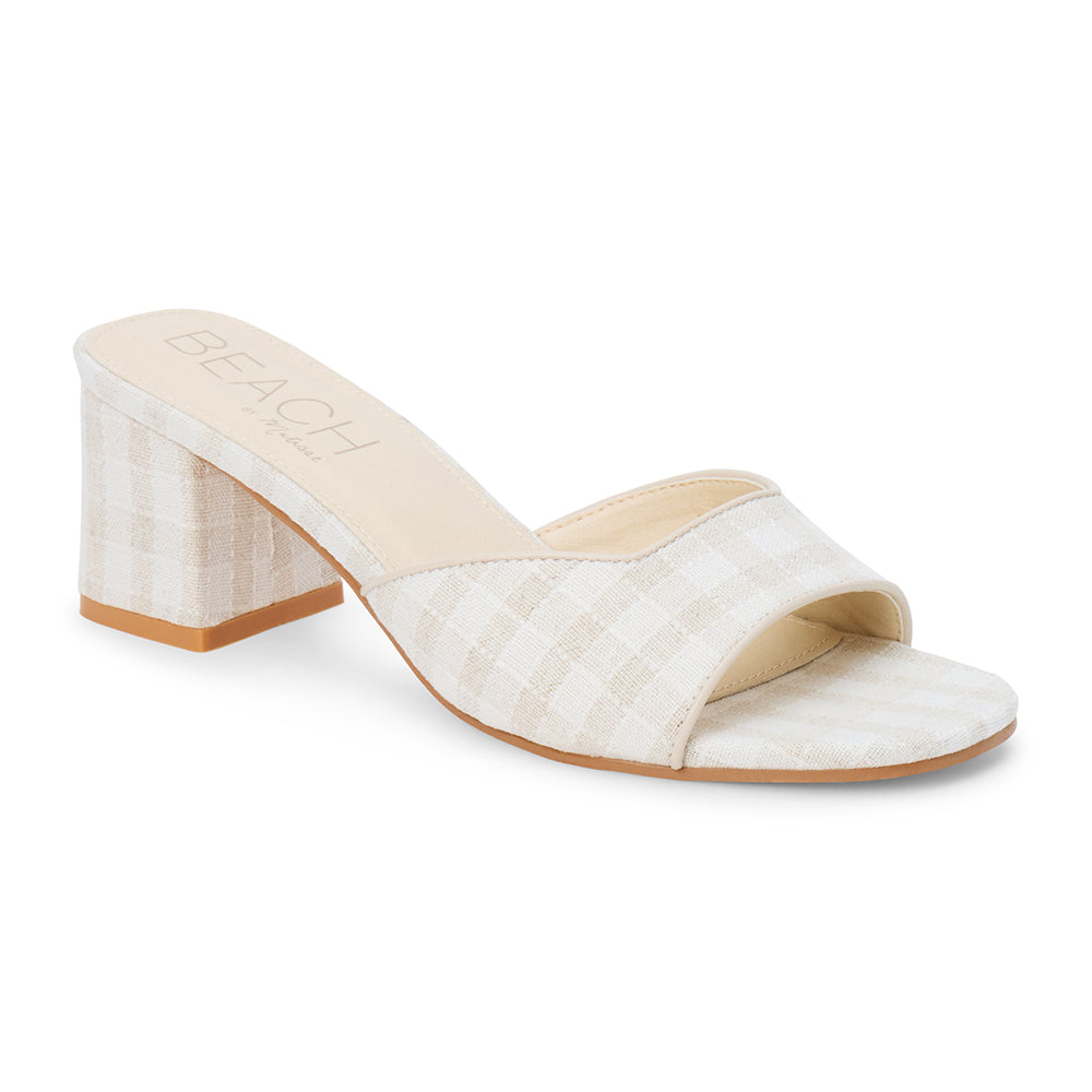 Birdie heeled sandal Natural Check | Matisse Footwear