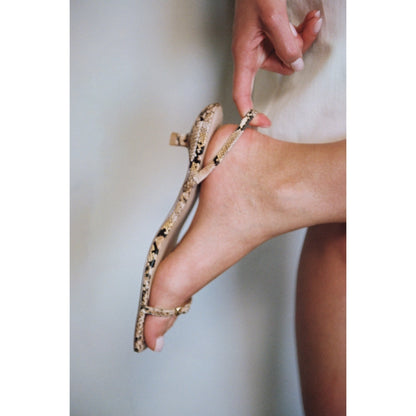 Fernando heeled sandal Tan Multi Snake | Matisse Footwear