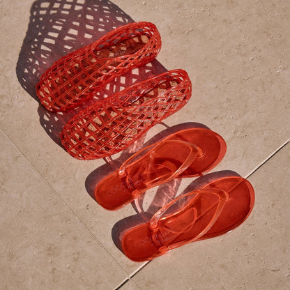 Olsen flip flop sandal Cherry Red | Matisse Footwear