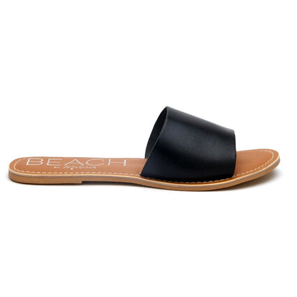 Cabana slide sandal Black Leather | Matisse Footwear
