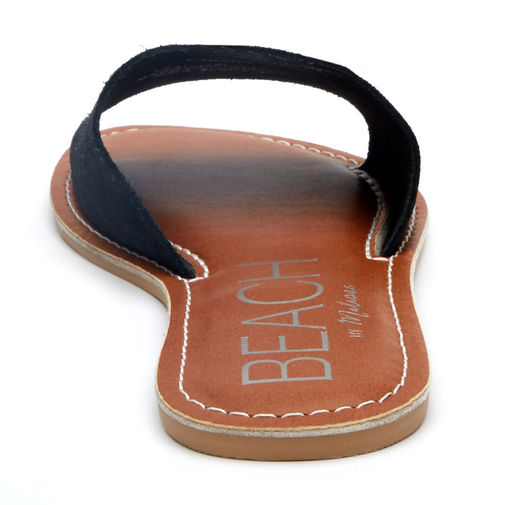 Cabana slide sandal Black Leather | Matisse Footwear