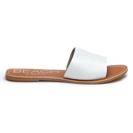 Cabana slide sandal White Leather | Matisse Footwear