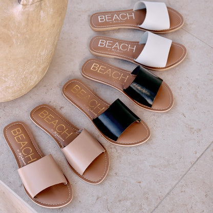 Cabana slide sandal White Leather | Matisse Footwear