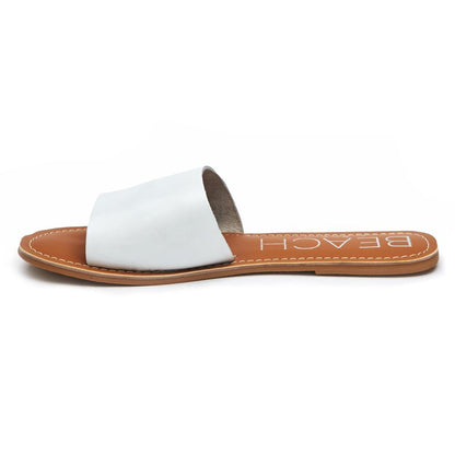 Cabana slide sandal White Leather | Matisse Footwear