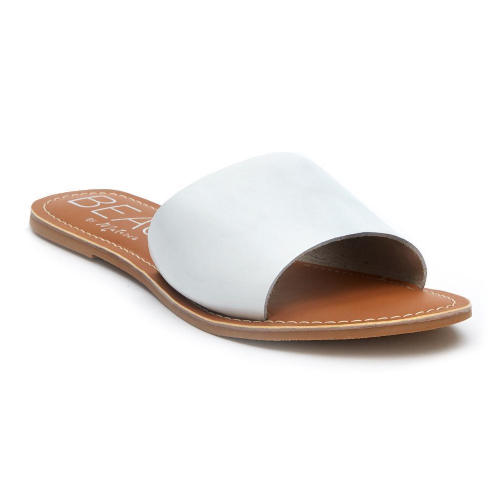 Cabana slide sandal White Leather | Matisse Footwear