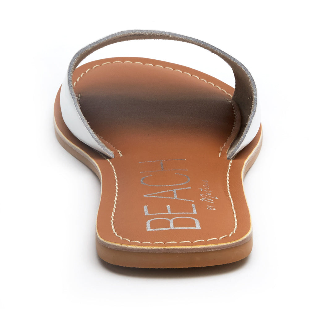Cabana slide sandal White Leather | Matisse Footwear