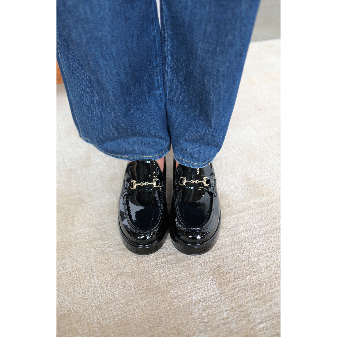 Kimbra platform loafer Black Patent | Matisse Footwear