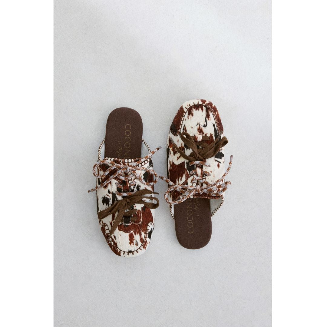 Devyn sneaker mule Brown/White Cow Hair | Matisse Footwear