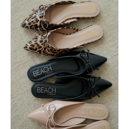 Reggie flat mule Leopard Patent | Matisse Footwear
