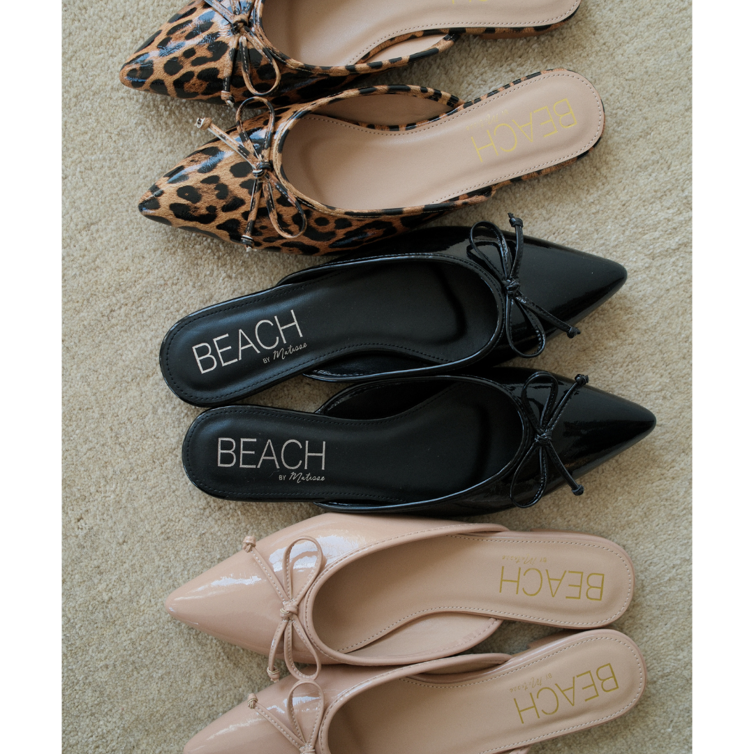 Reggie flat mule Black Patent | Matisse Footwear