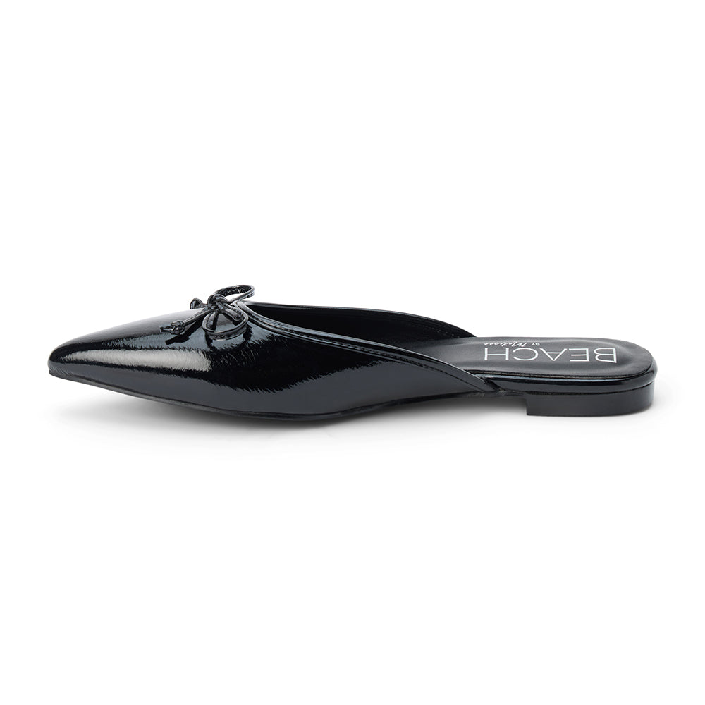 Reggie flat mule Black Patent | Matisse Footwear