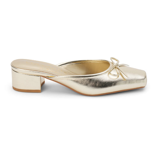 Geneva heeled mule Gold | Matisse Footwear