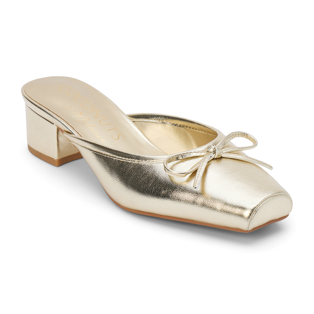 Geneva heeled mule Gold | Matisse Footwear