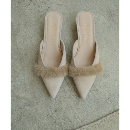 Kellan heeled mule Natural Suede | Matisse Footwear