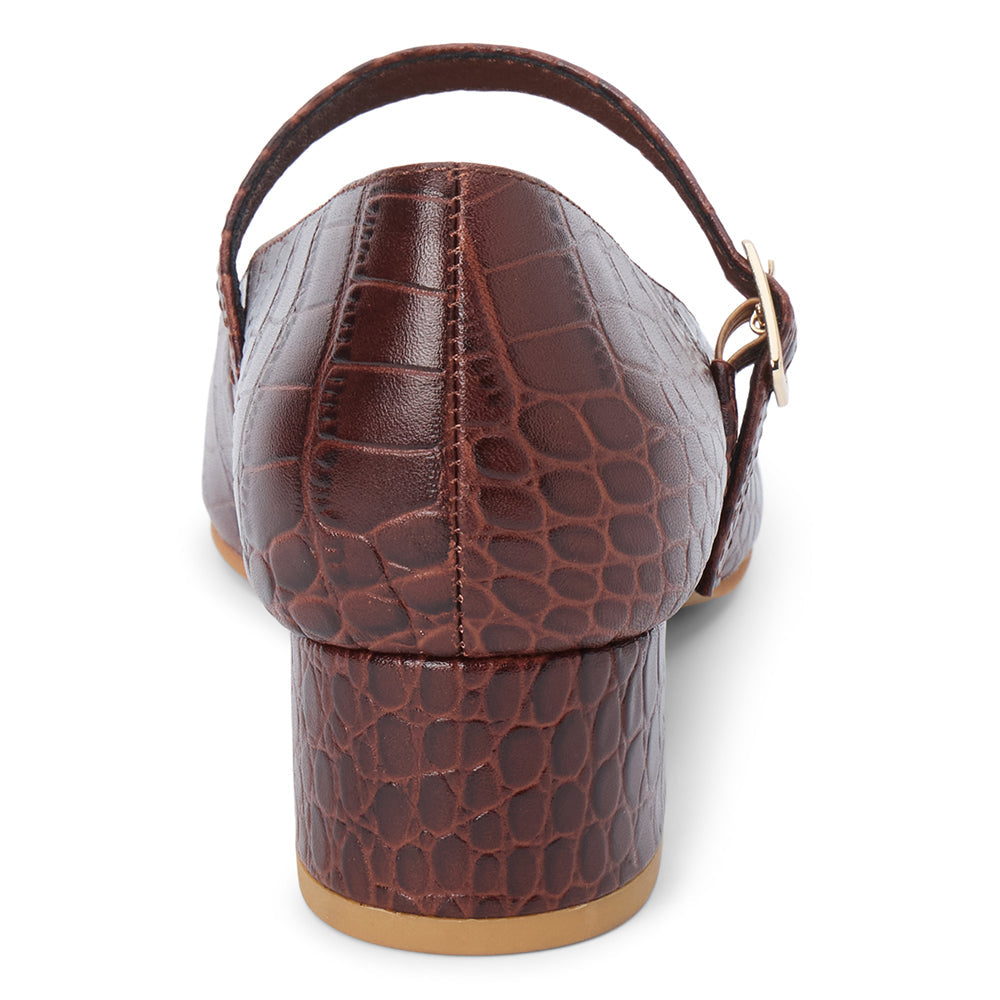 Mirabelle mary jane heel Coffee Croc Print | Matisse Footwear