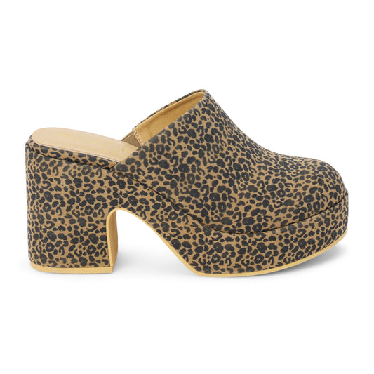 Jayde platform mule Tan Leopard | Matisse Footwear