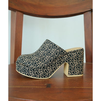 Jayde platform mule Tan Leopard | Matisse Footwear