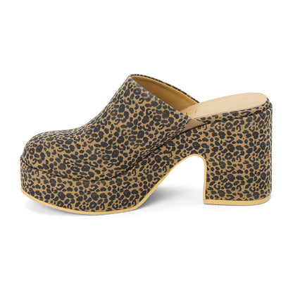 Jayde platform mule Tan Leopard | Matisse Footwear