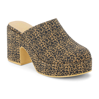 Jayde platform mule Tan Leopard | Matisse Footwear