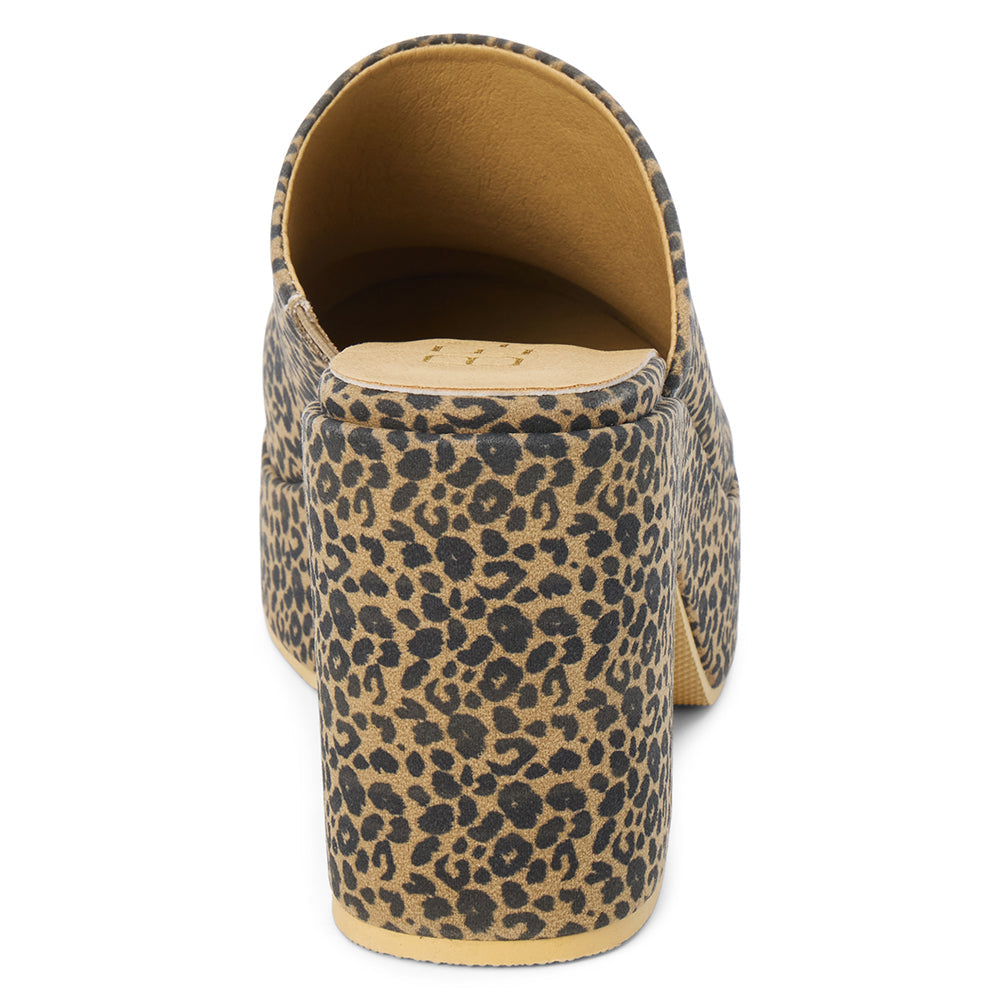 Jayde platform mule Tan Leopard | Matisse Footwear