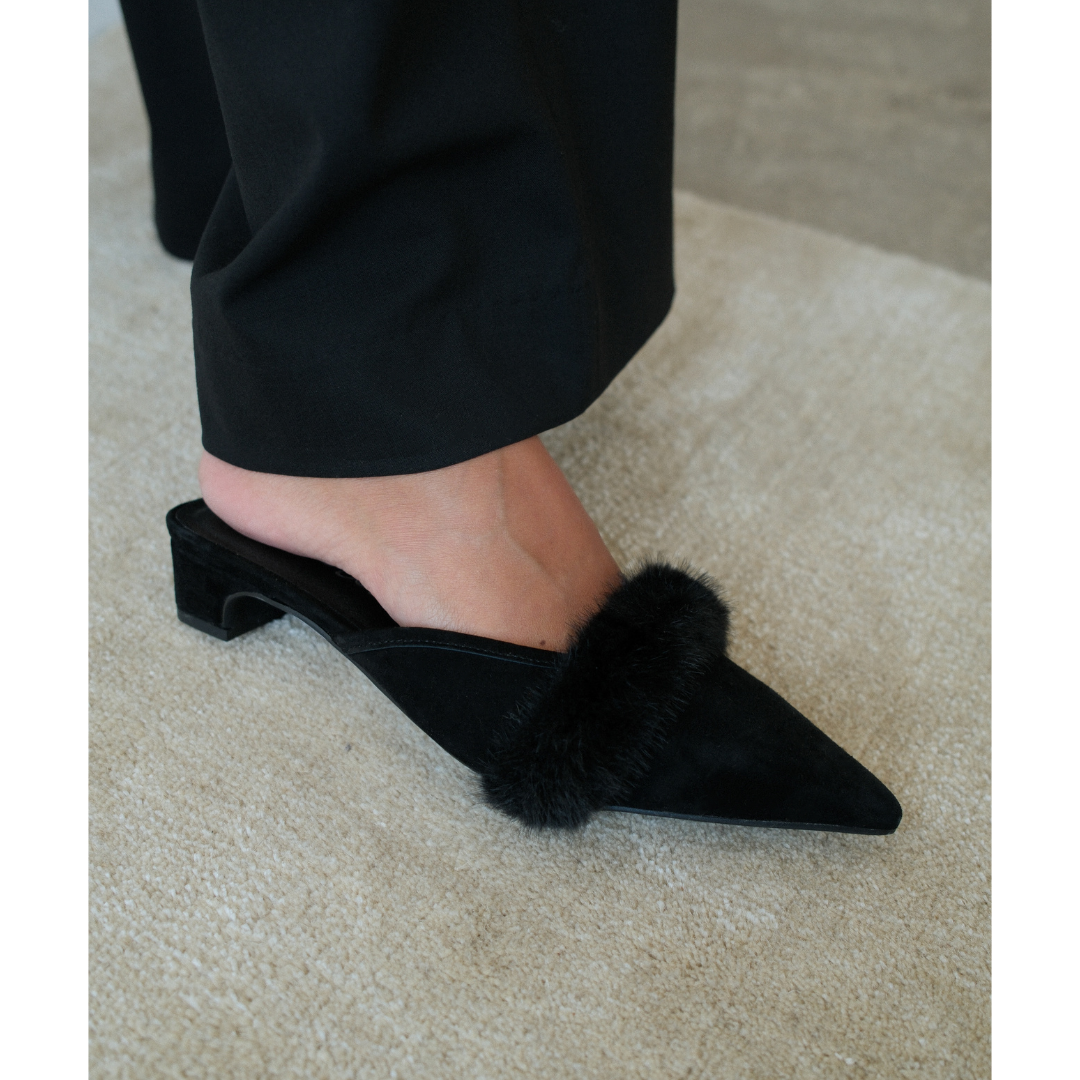 Kellan heeled mule Black Suede | Matisse Footwear