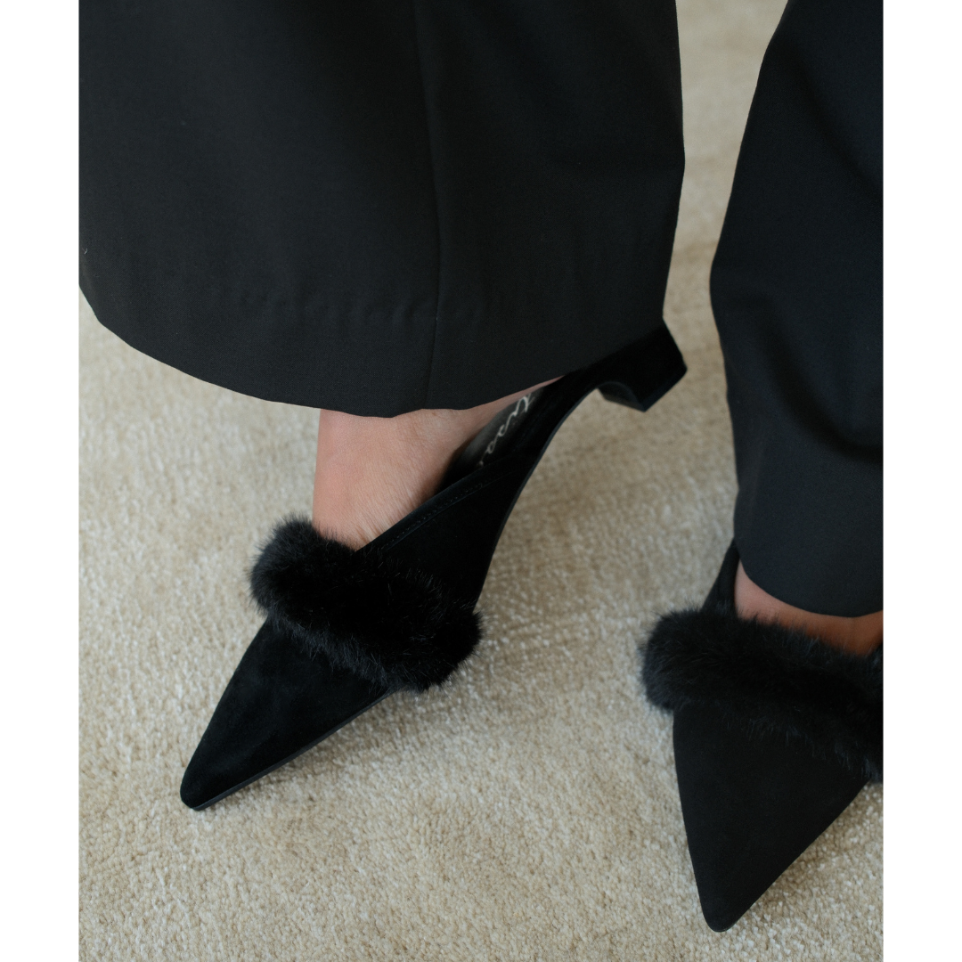 Kellan heeled mule Black Suede | Matisse Footwear