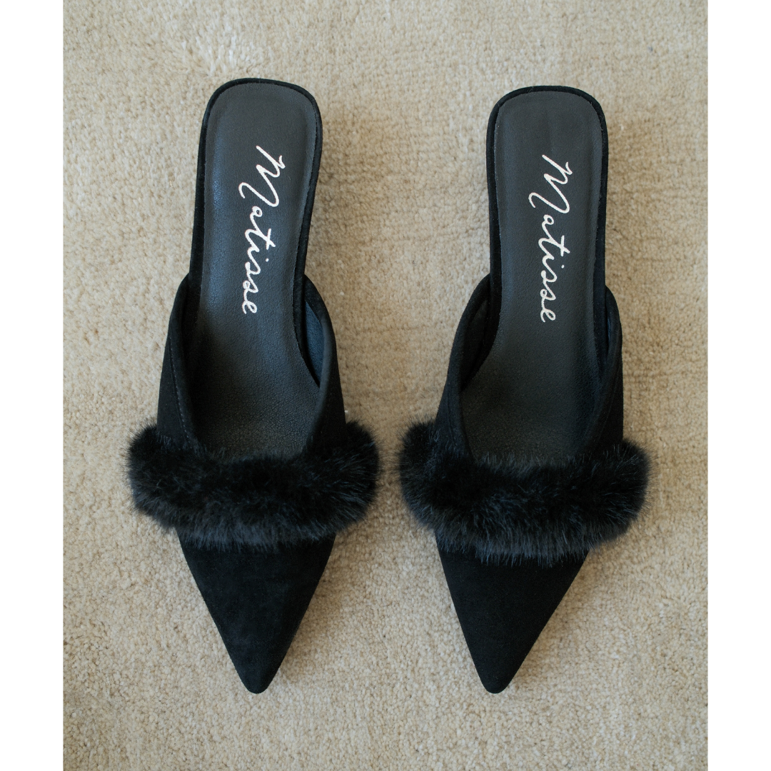 Kellan heeled mule Black Suede | Matisse Footwear