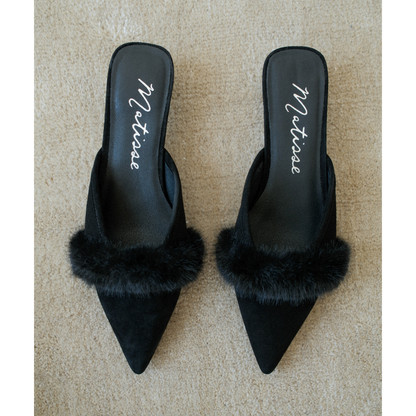 Kellan heeled mule Black Suede | Matisse Footwear