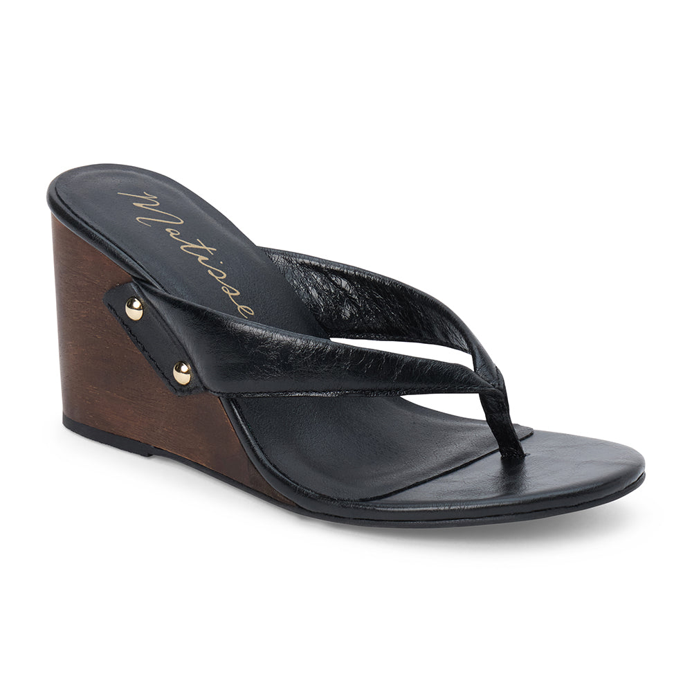 Maryland wedge sandal Black | Matisse Footwear