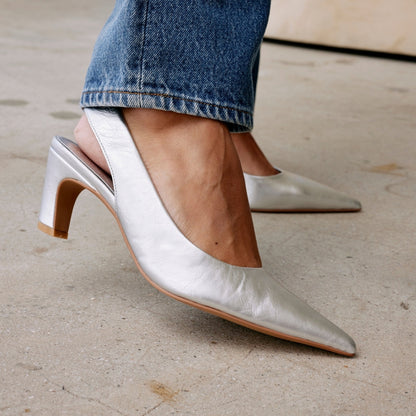 Leona slingback heel Silver | Matisse Footwear