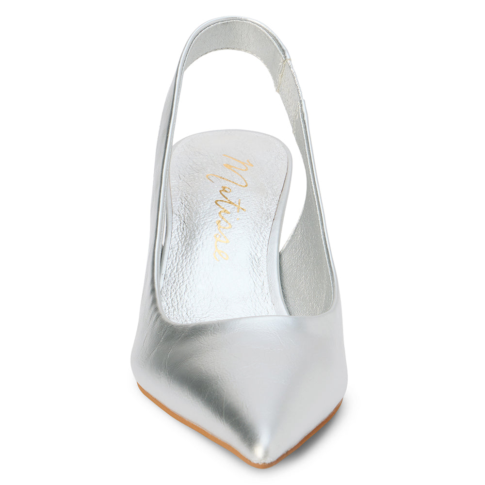 Leona slingback heel Silver | Matisse Footwear