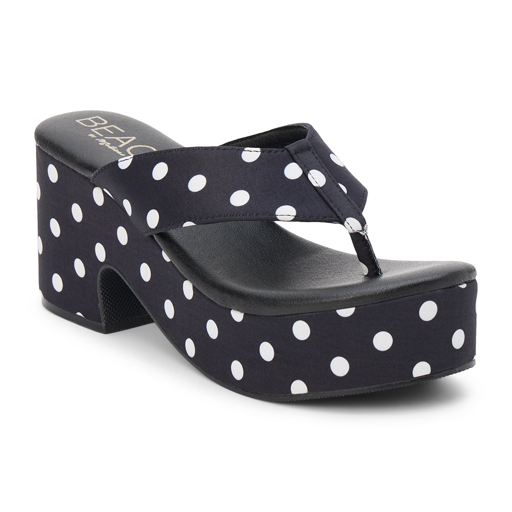 Bonnie platform sandal Black Polka Dot | Matisse Footwear