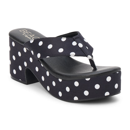 Bonnie platform sandal Black Polka Dot | Matisse Footwear